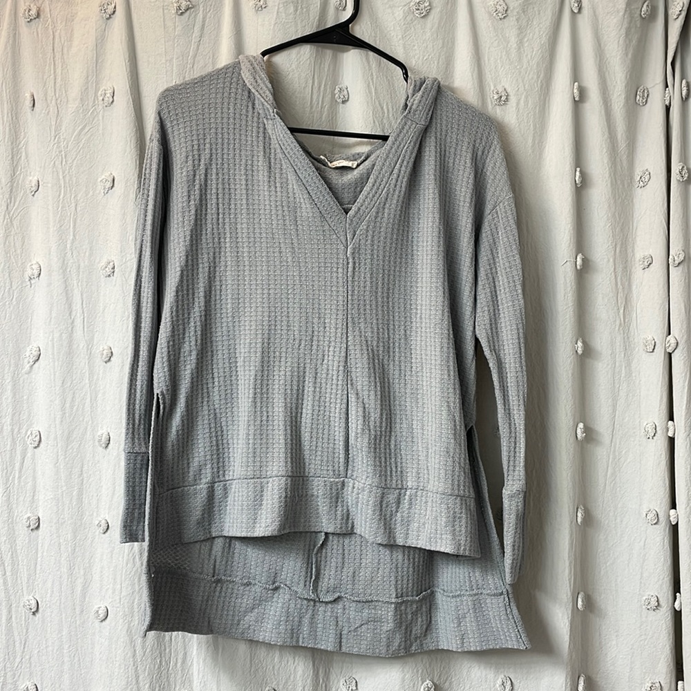 Waffle knit sweater